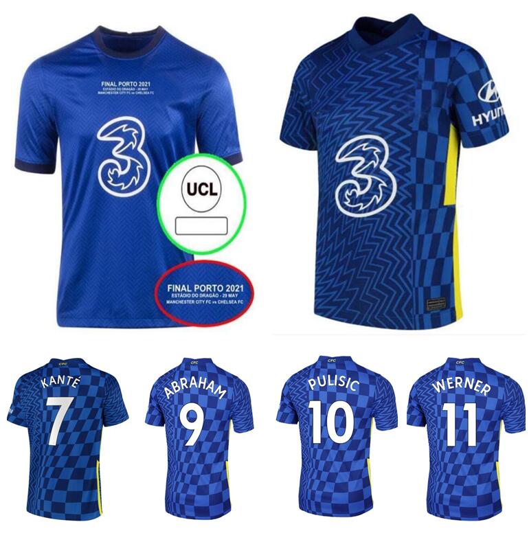 

21 22 cfc WERNER HAVERTZ finals soccer jerseys champions T.SILVA ABRAHAM CHILWELL ZIYECH football shirt Giroud Camiseta player 2021 2022 KAN, Black;yellow