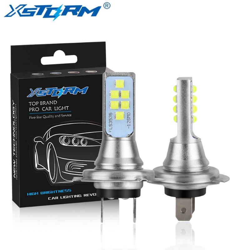 

Car Headlights 2Pcs H7 Led Lamp Super Bright Fog Lights 3535SMD 1400LM Day Driving Light Auto Bulbs 6000K White 12V 24V Automotivo