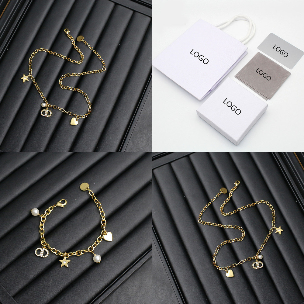 

necklace Designer Jewelry Earrings D di star Pearl female net red CD letter love bracelet female