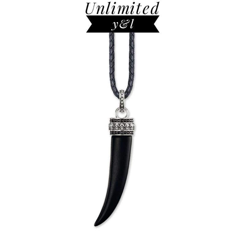 

Pendant Necklaces Tiger Tooth For Women Men 925 Sterling Silver Teeth Skull Leather Style Cool Fashion Good Jewelry Gifts