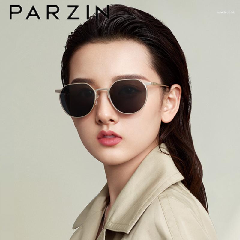 

Sunglasses PARZIN Polarized Women Quality Al-Mg Frame Sun Glasses For Female Vintage Ladies Shades With Case 81821