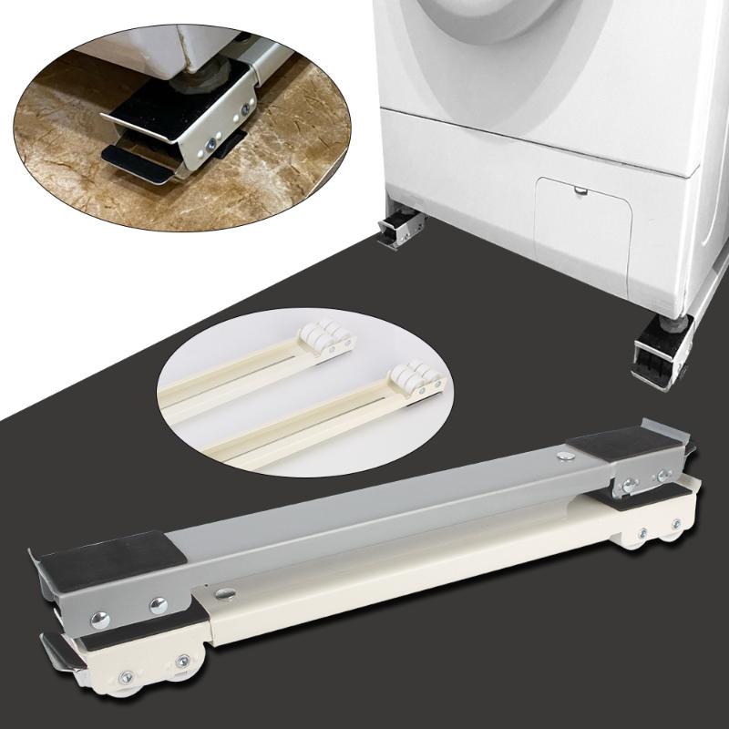 

Hooks & Rails Mobile Roller Bracket Universal Refrigerator Base Mount Dryer Holder Movable Racks Adjustable Washing Machine Stand 24 Wheel