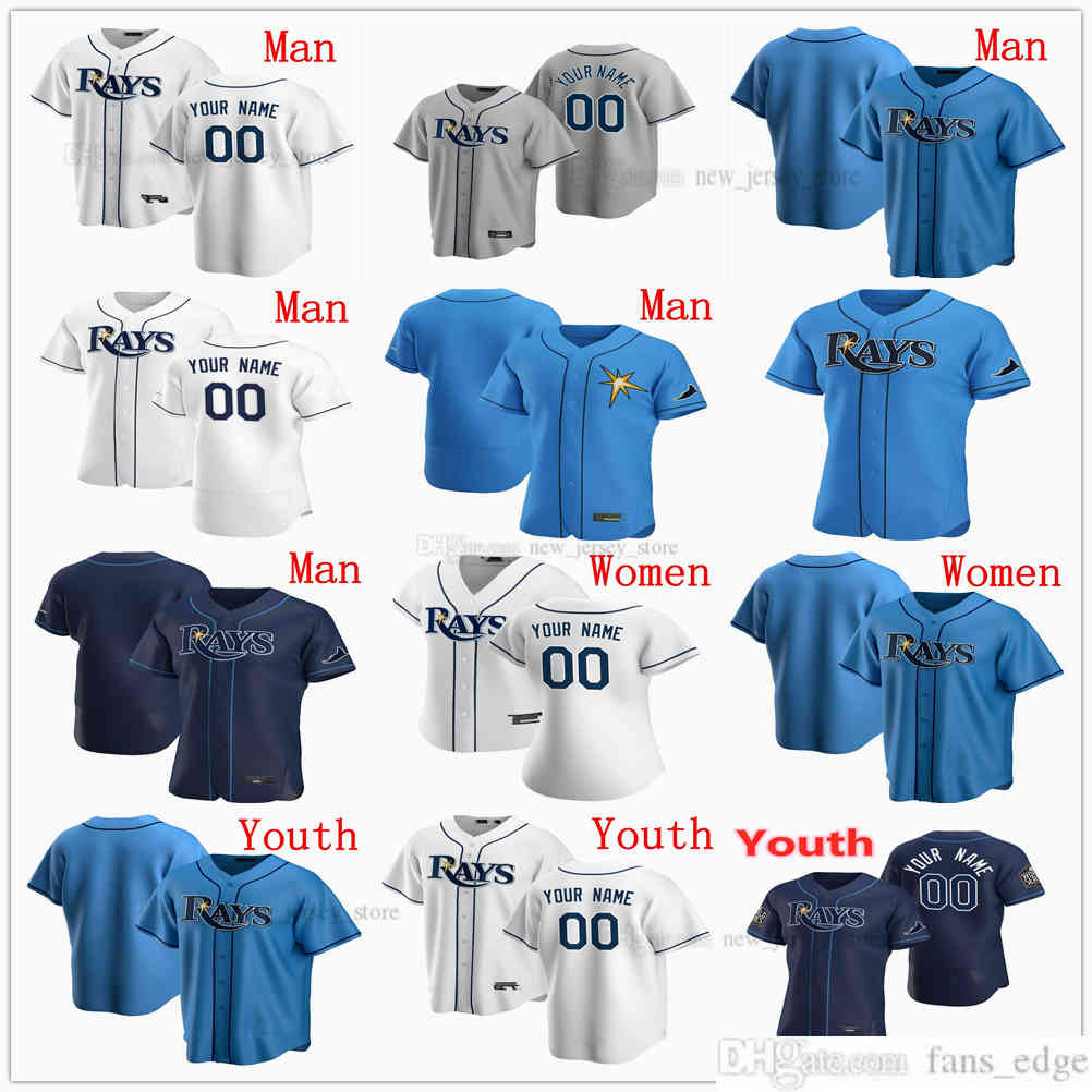 

Custom Men Kids Women Baseball Jersey Kevin Kiermaier Manuel Margot Randy Arozarena Chris Archer Jackie Robinson Kevin Kiermaier Wander Franco Evan Longoria, Women monly s-xxl