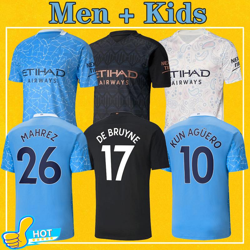 

Man Manchester Soccer Jersey City 2021 Home Away Third Maillot De Foot KUN AGUERO MAHREZ 20 21 STERLING Men Kids kit Football Shirt, Black