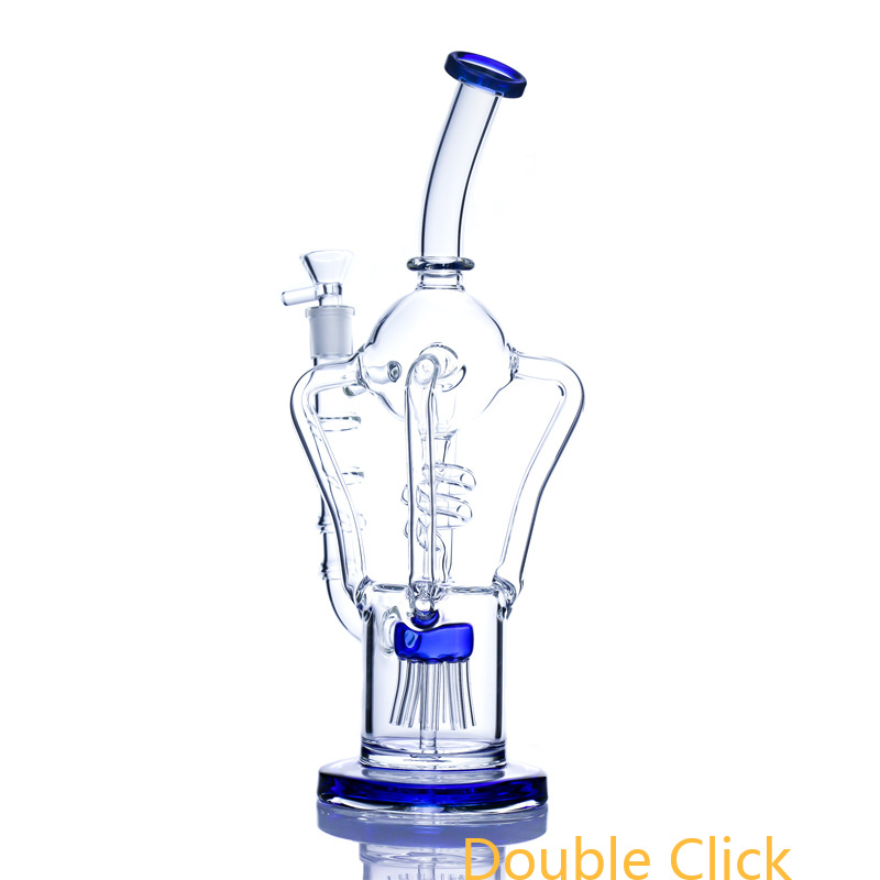 

Octopus style oil rig recycler glass Hookahs bong tall and thick water with 14mm bowl for smoke