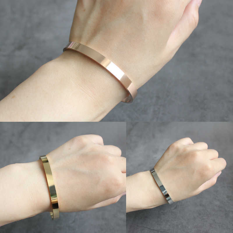 

Fashion New Stainless Steel Bracelet, Men's, Women's Titanium Steel Bracelet, Fashion Accessories Q0719