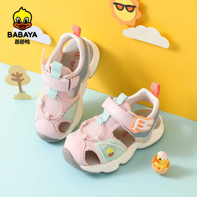

babaya children's sandals baby functional shoes girls sandals boys breathable sports shoes non-slip 2021 summer beach shoes C0602, Pink