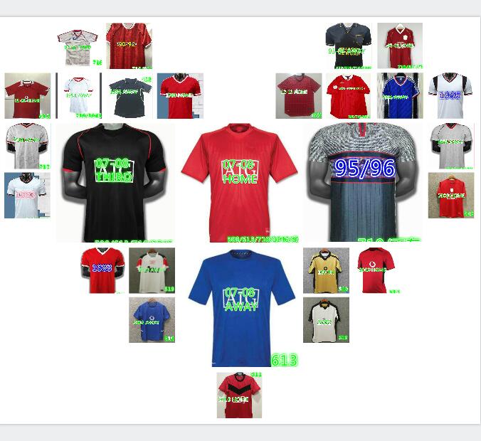 

Man 07 08 90 92 United Retro UCL final match utd Soccer Jersey home Manchester 1994 1998 RONALDO BECKHAM CANTONA KEANE SCHOLES GIGGS Jerseys, Black