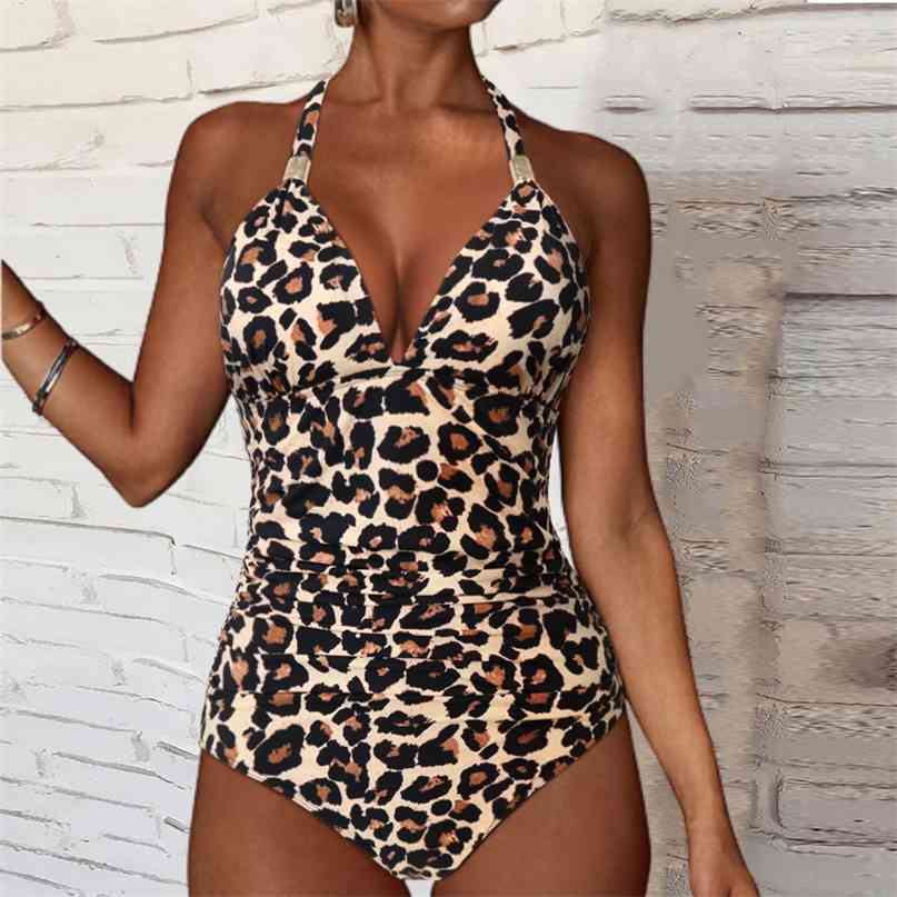 

Swimsuit Women Solid Bathing Suit Halter Bodysuit Push Up Monokini Beachwear Plus Size Swimwear Tankini 210615, B4390nb