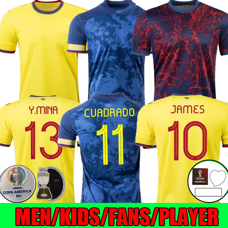 

colombia 2021 Duván Zapata soccer jersey 21 22 Davinson Sánchez JAMES copa america football shirt FALCAO Mina Camiseta de futbol maillot WOMEN PLAYER VERSION, Home