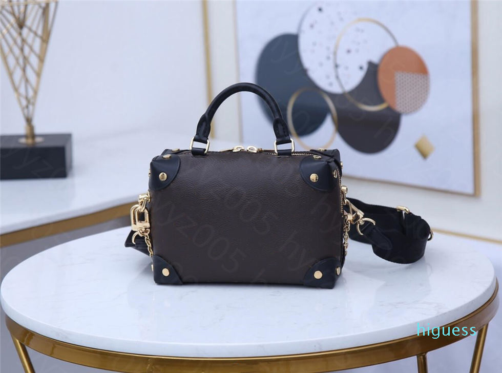 

Designer bags fashion high quality luxury handbags men and women leather canvas shoulder messenger bag handbag, Presbyopia matches black