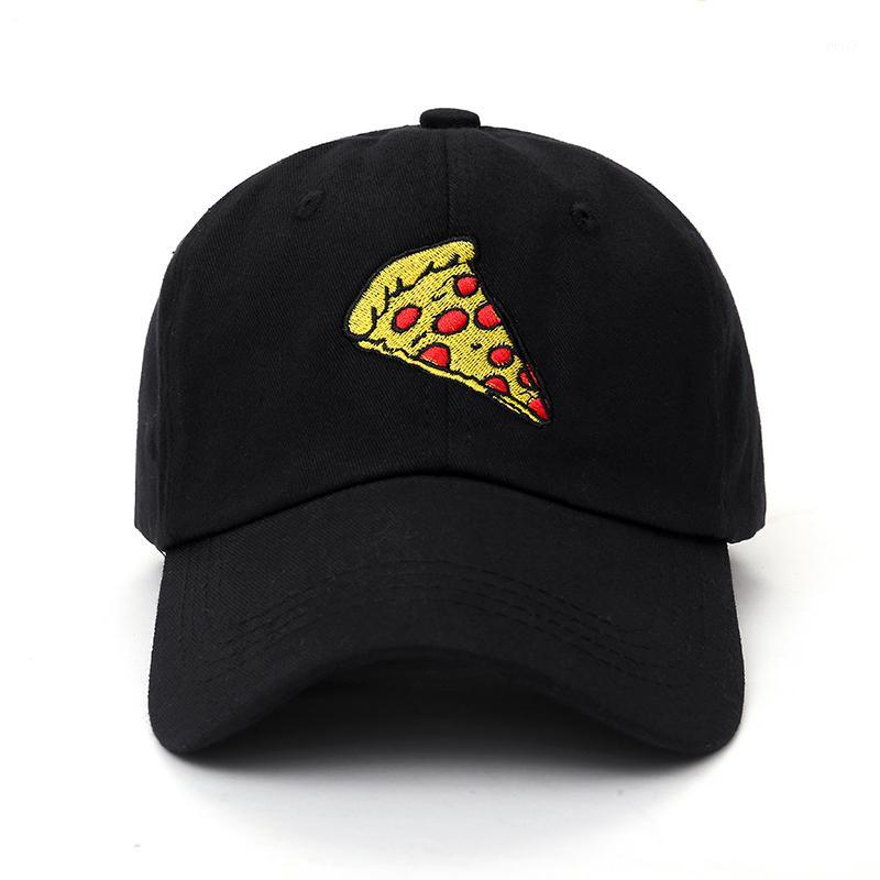 

Ball Caps 2021 Pizza Embroidery Baseball Cap Trucker Hat For Women Men Unisex Adjustable Size Dad Hats, Black