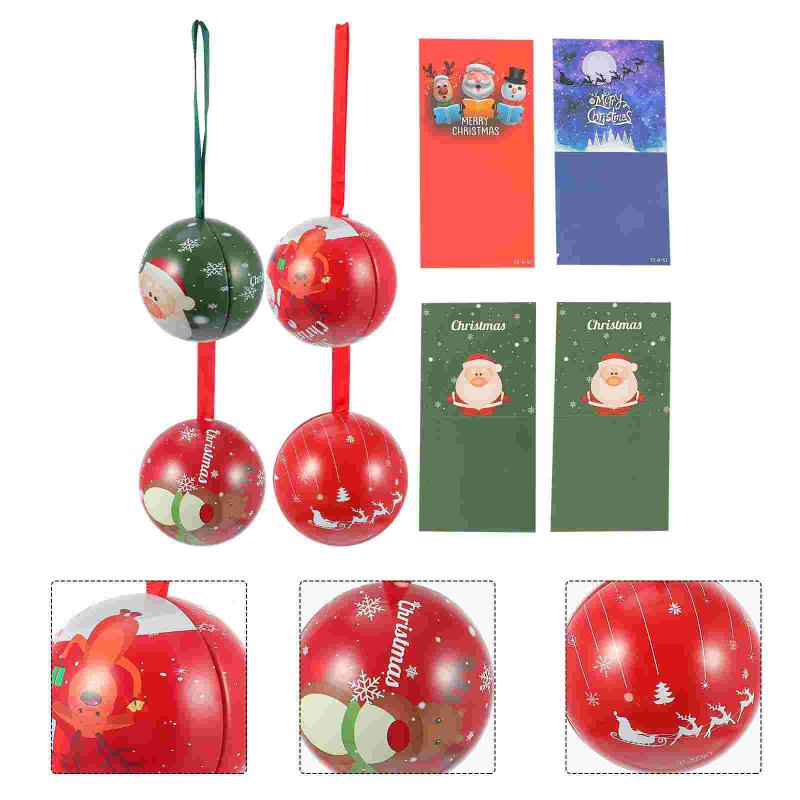 

Gift Wrap 4 Sets Christmas Candy Jars Xmas Decorative Cases Storage Boxes