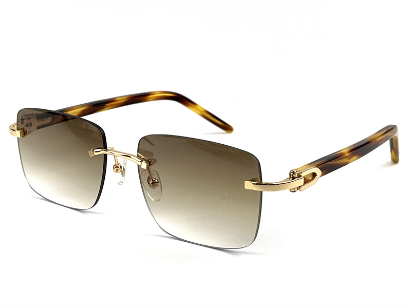 

Selling fashion design sunglasses 012S square rimless frame classic simple generous style uv400 protection eyewear with case