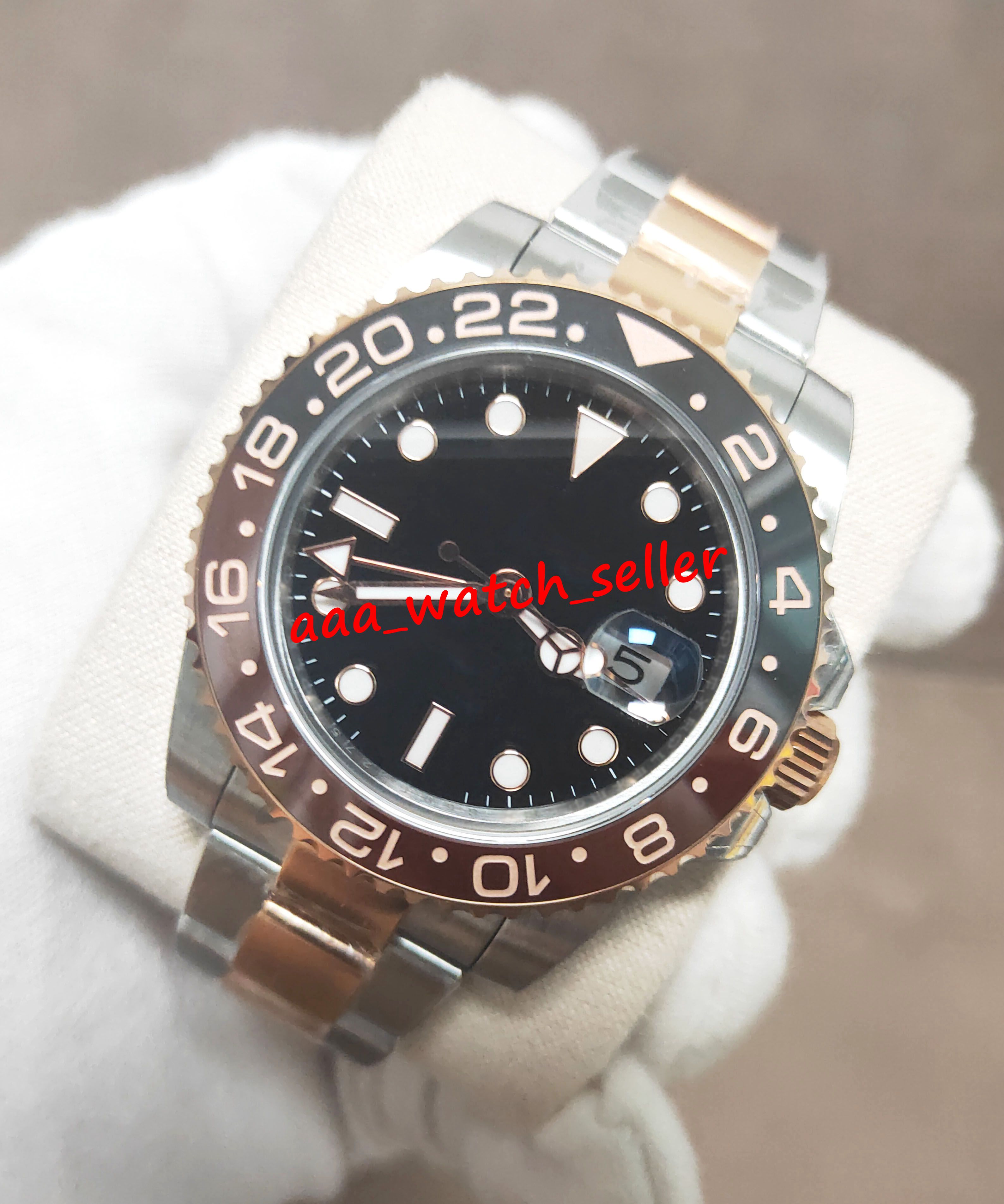 

BP Factory Master Luxury mens watches 40mm 126711 126711chnr rootbeer ceramic bezel bicolor oyster automatic movement 316L SS luminous sapphire wristwatches