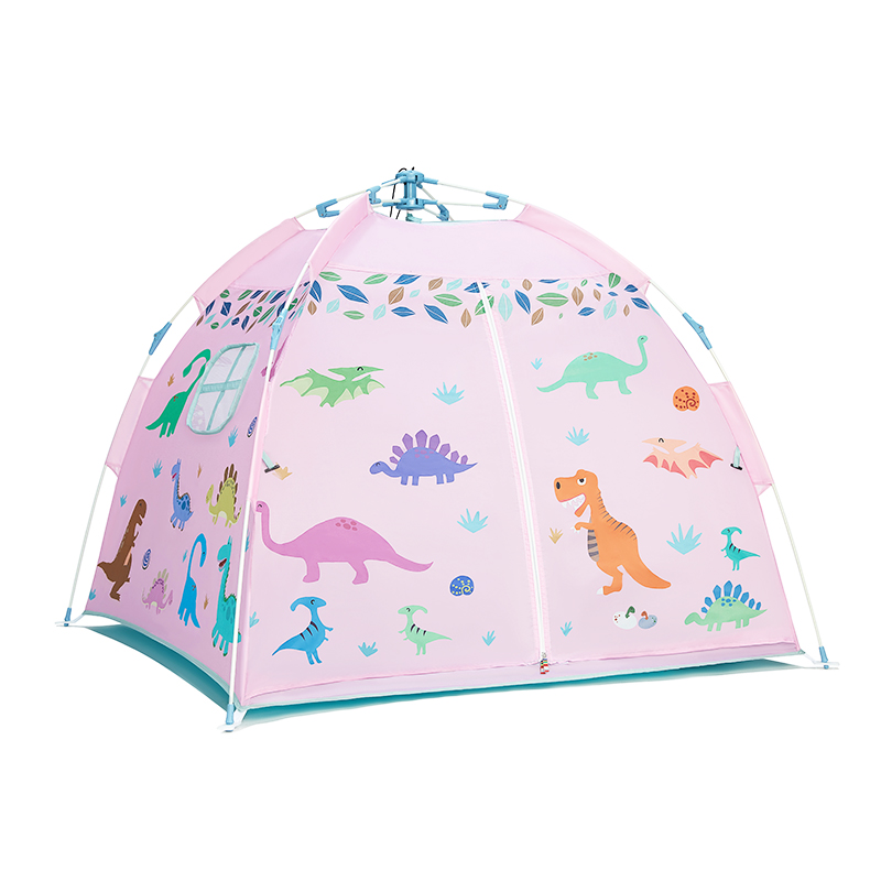 

Outdoor and indoor children's home tent Park Dinosaur World printed toy house Cherry Blossom powder belt cushion