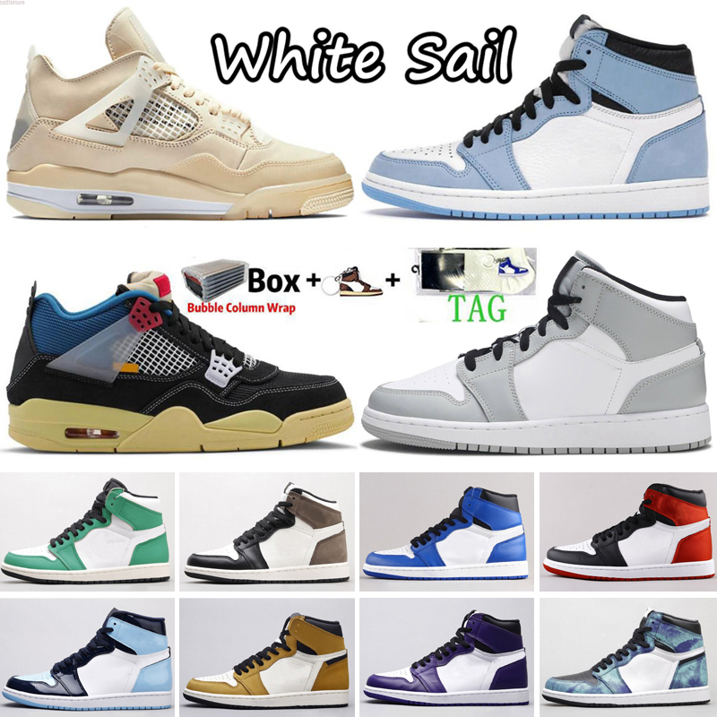 

Sail Black Cat Oreo University Blue 4 4s Fire Red Mens Basketball Shoes 1 1s Guava Ice Noir Hyper Royal Court Purple Lucky green Obsidian UN