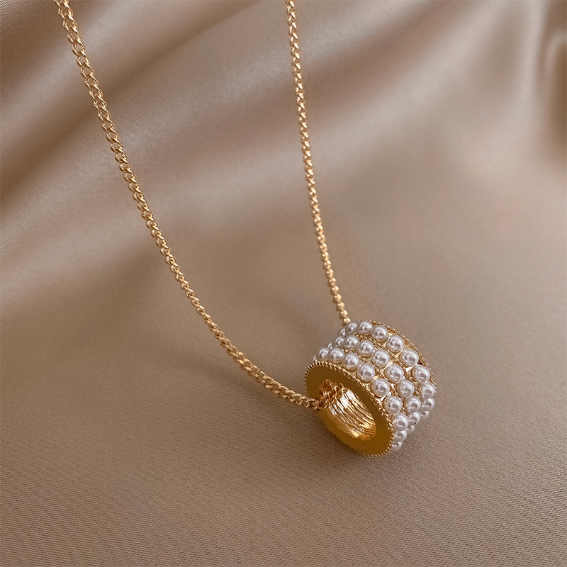 Xianlan660 Full Drill Pearl Necklace Female Ins Cold Wind Collarbone Chain Luxury Niche Hip-Hop Temperament Red Guard Garment Swea-image-706518453