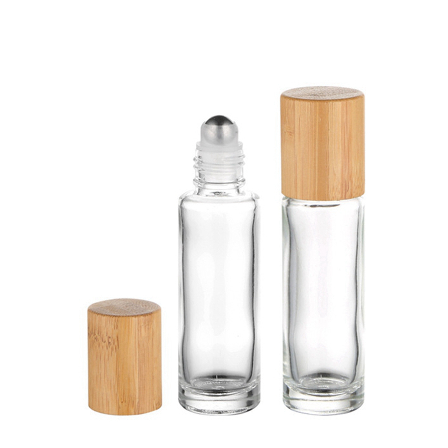 

Bamboo Lid Cap Roll On Ball Glass Roll On Bottle Portable Essential Oil Bottle With Stainless Steel Roller Ball 10ml Botella De Aceite