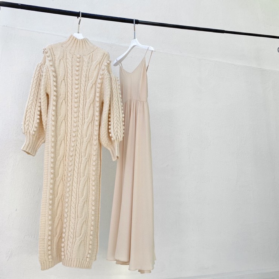 

Autumn and winter new sweater feminine slim, Beige