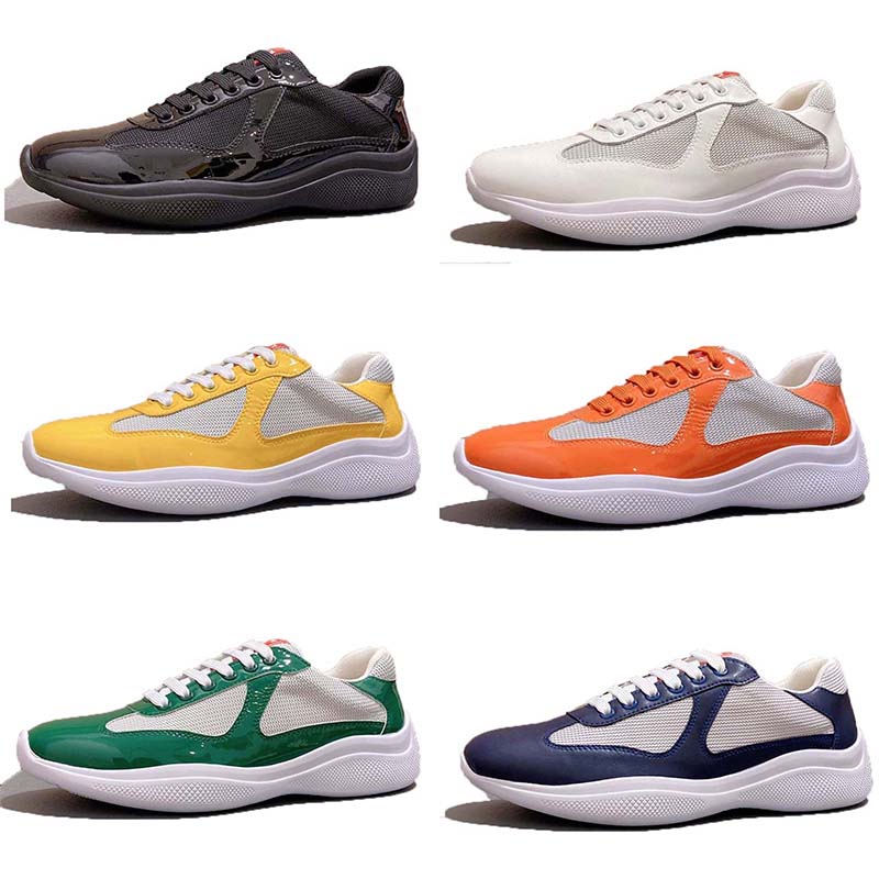 

High Quality Men America Casual Shoes Cup Leather Flat Sneakers Patent Trainers Black Mesh Lace-up Outdoor Runner Shoe Baskets, 26