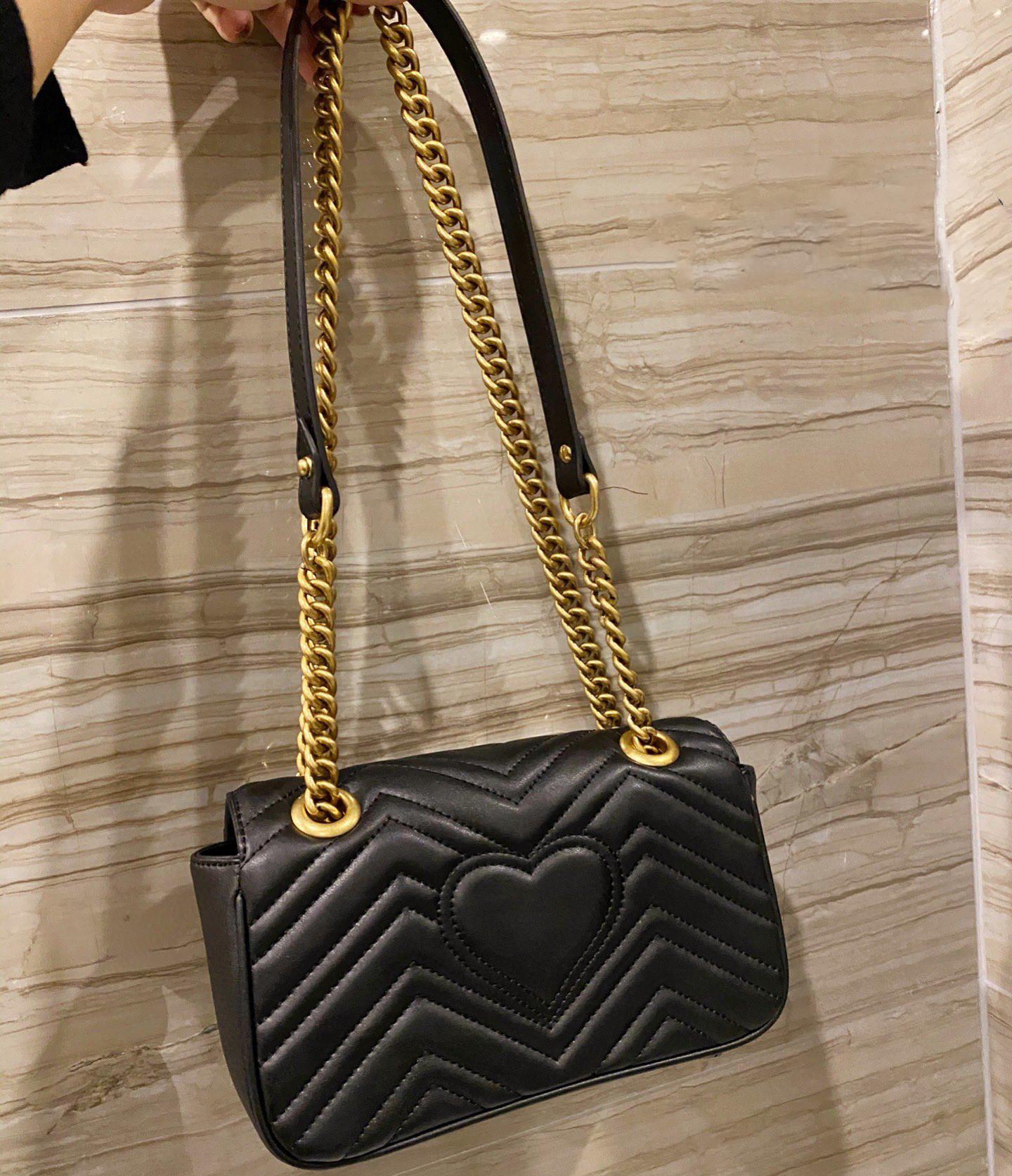 

High Quality Bags Cross body Luxury Designer Brand Fashion Shoulder Handbags Women Chains Letter Purse Phone Bag Wallet Totes Vintage Love All match, Just box