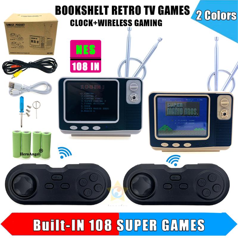 

Mini TV Video Games Console Built-in 108 , 3.0" TFT Retro Machine Supporting 2.4GH Wireless Two Players Portable Game