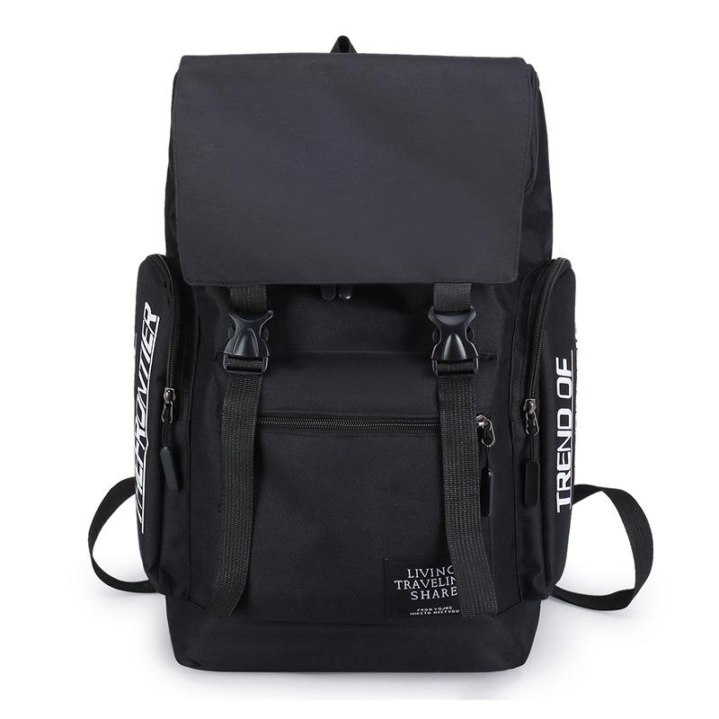 

Backpack KM10008 Large-capacity Schoolbag Men's Tide Brand Street Shooting High School College Student Korean Style Foreign