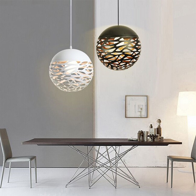 

Modern LED pendant lamp with metal spheres for contemporary decor, living room, bedroom, shop, bar PL-2020K