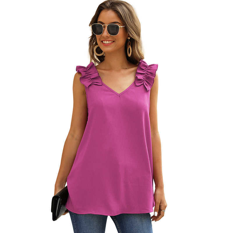 

Summer Sleeveless T-shirt Women Clothes V-neck Tshirt Tops Ladies Plus Size Fashions Streetwear Tee Shirt Femme 210608, Red