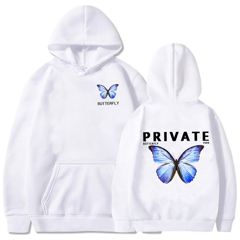 

Men's Hoodies & Sweatshirts 2021 Private Butterfly Hoodie Men Women Pullovers Long Sleeves Korean Fashion Oversized Winter Unisex Clothing, Green