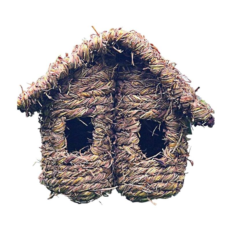 

Straw Mothproof Bird Nest Ventilation Outdoor Protector Sturdy Perched Comfortable Shelter Cages