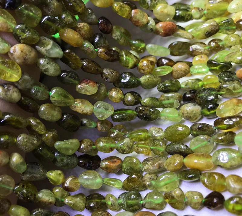 

Other Natural Tsavorite Green Garnet Irregular Beads Loose Perle Turmaline For Jewellery Making DIY Bracelet Necklace Needlework