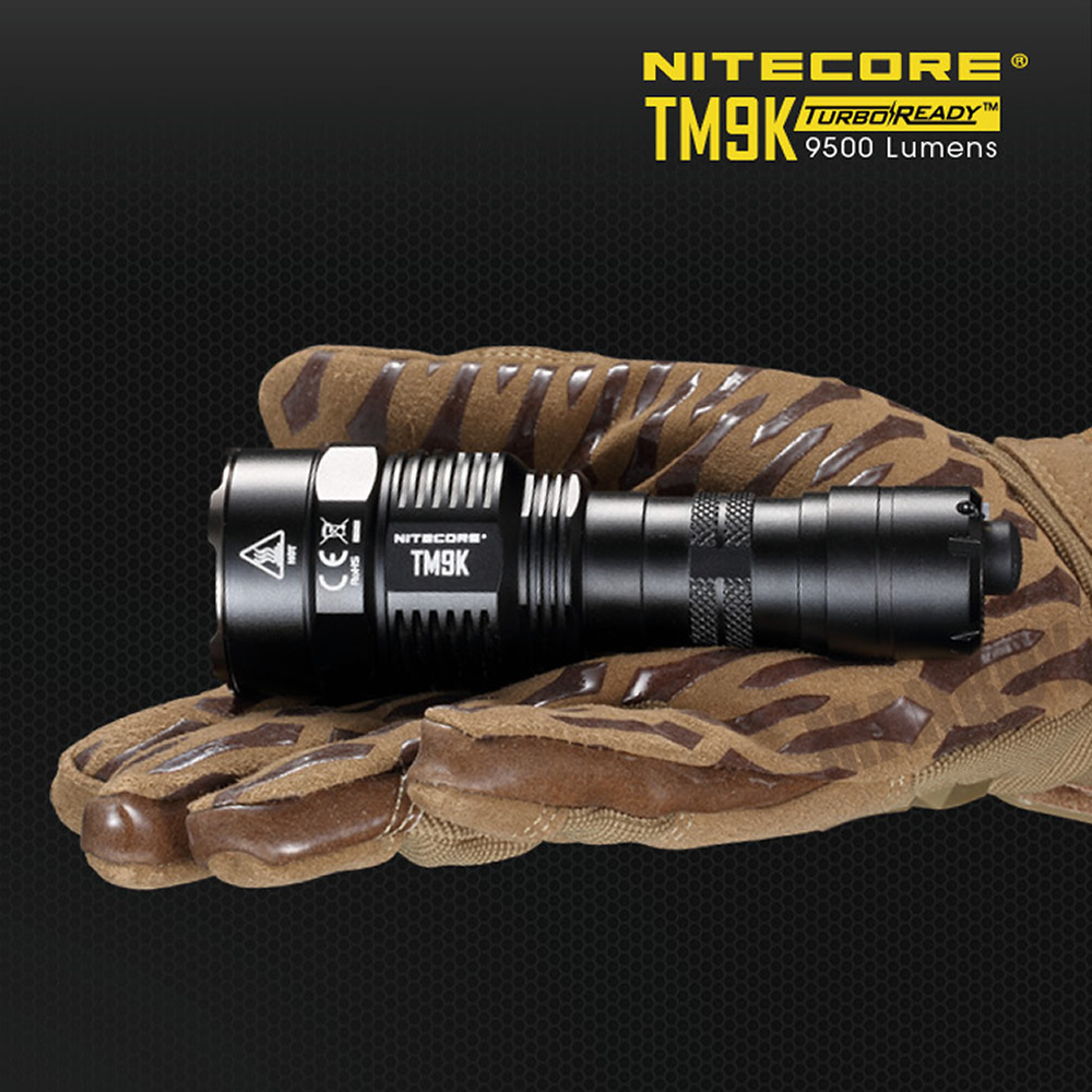 

NITECORE Super Bright Torch Spotlight TM9K Rechargeable 9x CREE XP-L HD V6 LED Flashlight 9500 LMs build in 5000mAh Battery Pack 210322