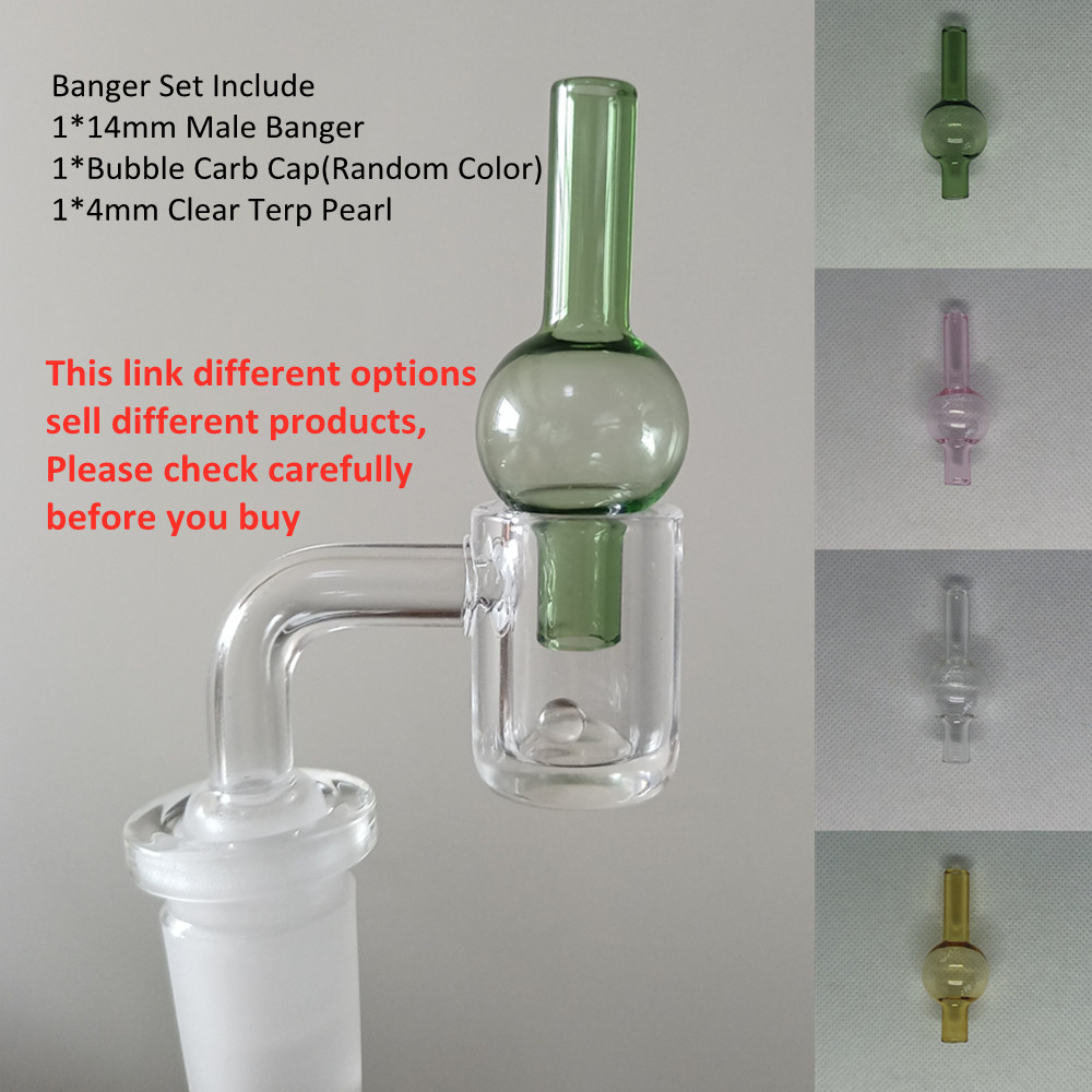 

Quartz Banger Terp Pearl Bead Glass Bubble Carb Cap Cobom Smoking Kit Set 90 Degrees Thick Flat Top 14mm Male Joint Bowl Bong