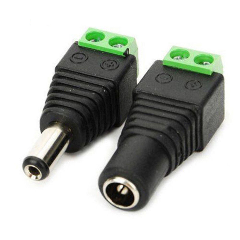 

25pcs Female +25 pcs Male DC connector Lighting Accessories 2.1*5.5mm Power Jack Adapter Plug Cable Connectors for 3528/5050/5730 led strip light