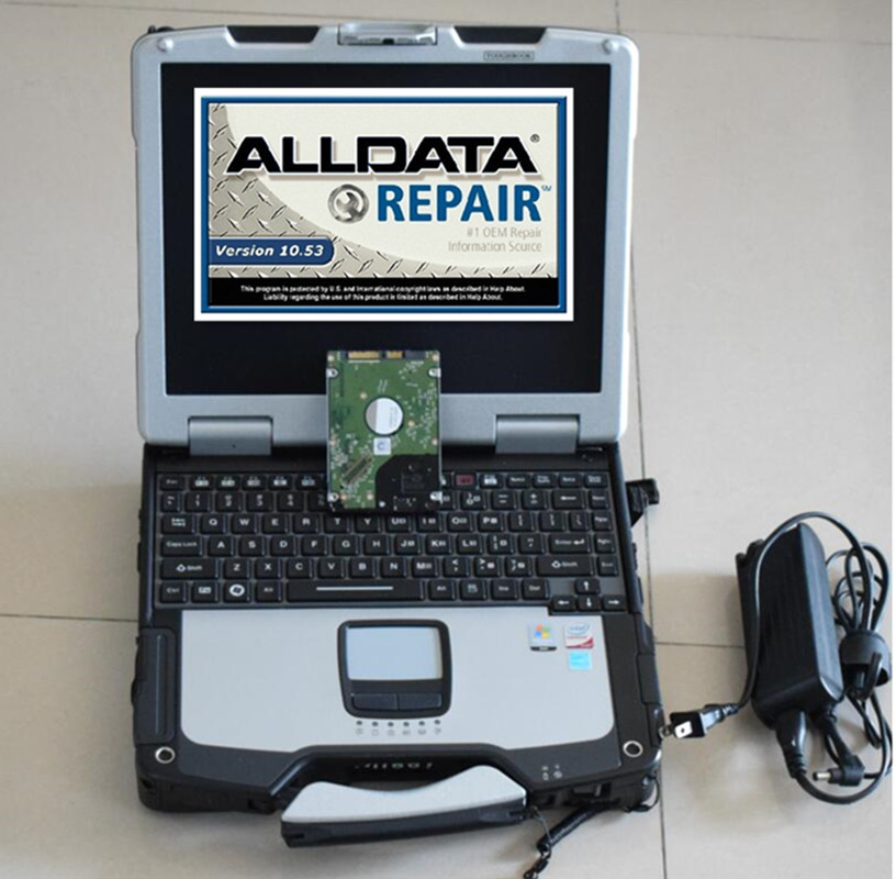 

alldata auto repair software for car and truck diagnostic data with computer cf30 toughbook hdd 1tb win7 laptop touch screen