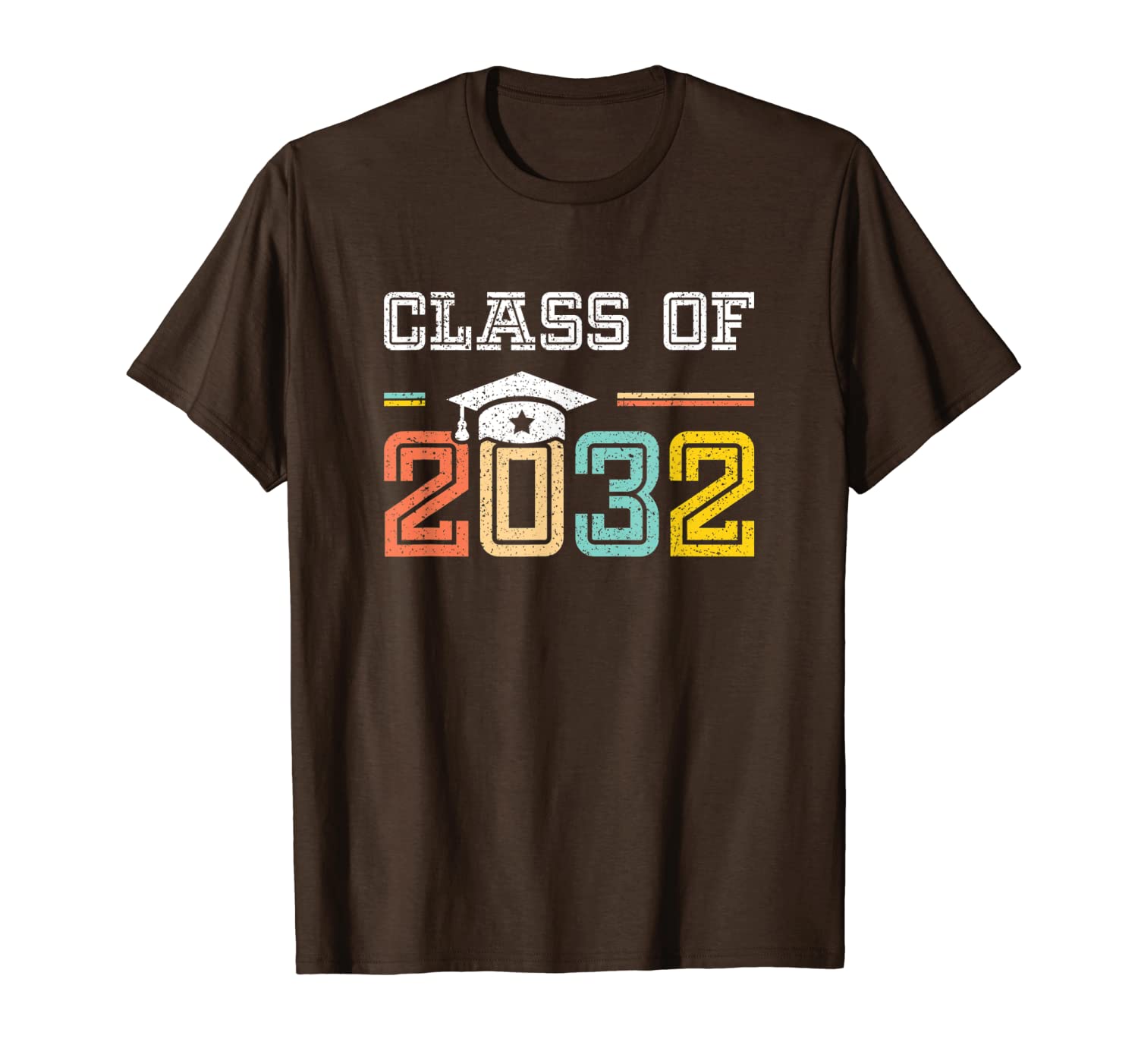 

graduation for class of 2032 vintage t-shirt, White;black