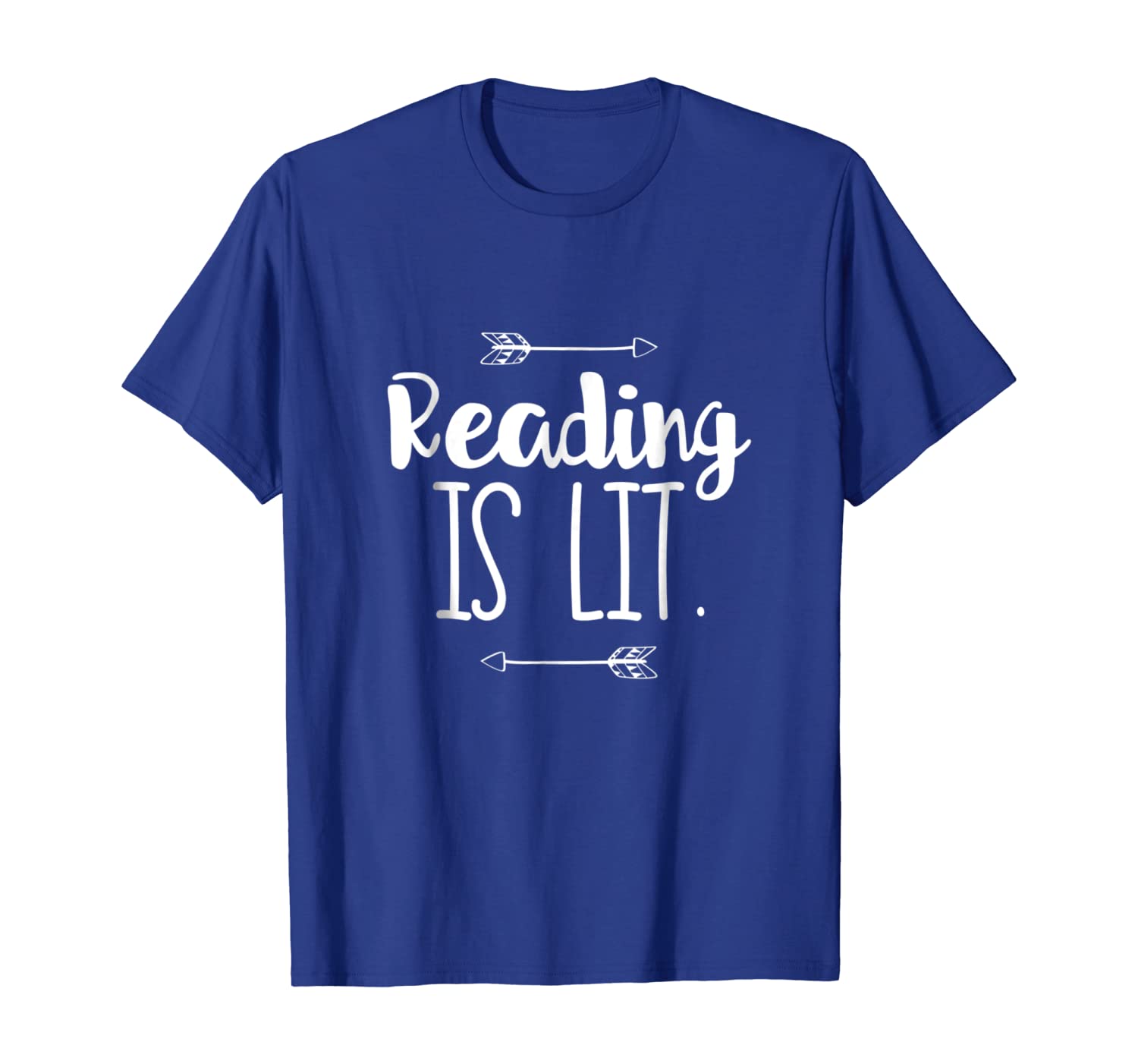 

Reading Is Lit T-Shirt Literacy ELA, White;black