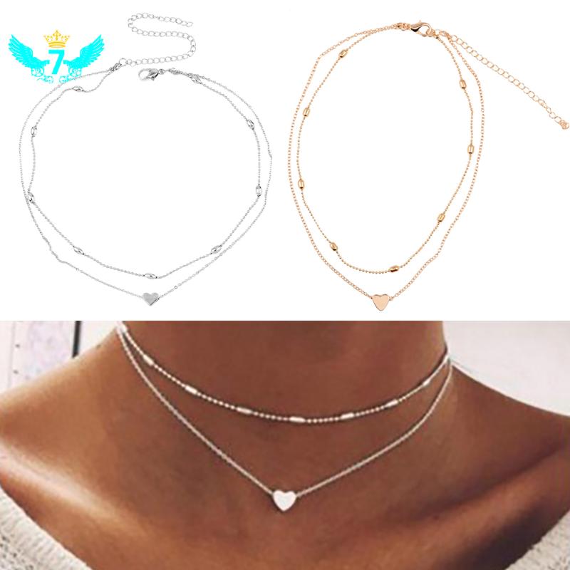 

Chokers Women Necklace Jewelry Crystal Multi-Layer Choker Collar Pendant Chain TOA