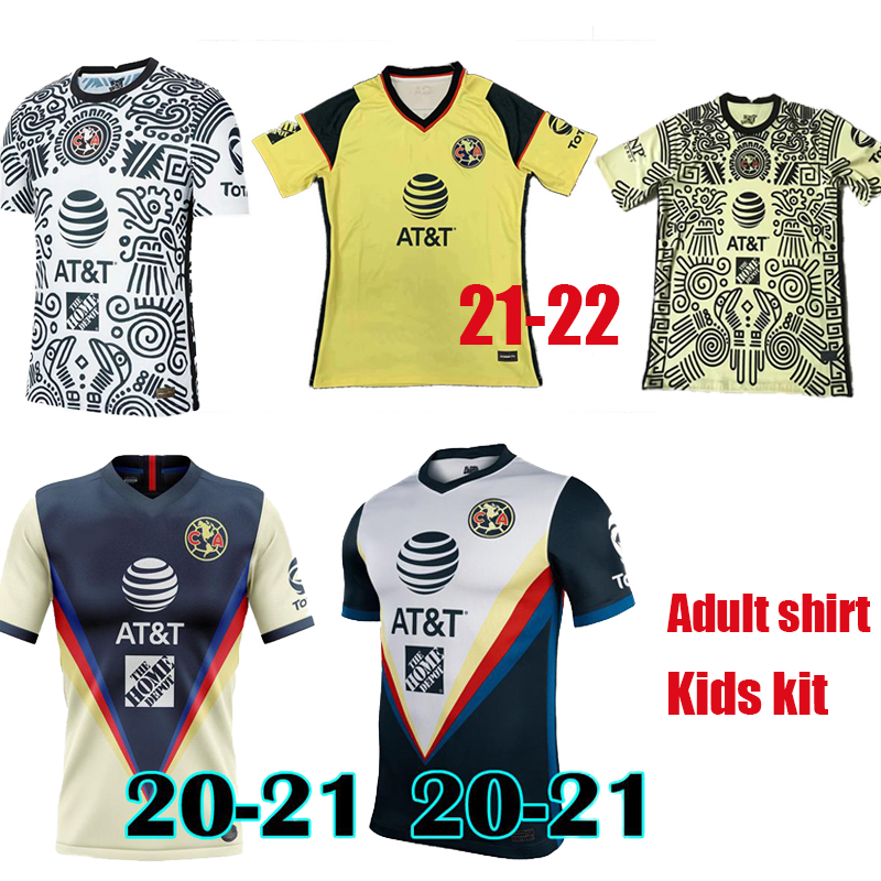 

Adult shirt & Kids kit Soccer Jersey 20 21 22 Liga MX Club Ameri Meiricea third Yellow 2021 2022 Home GIOVANI OCHOA CORDOVA football Camiset, Black