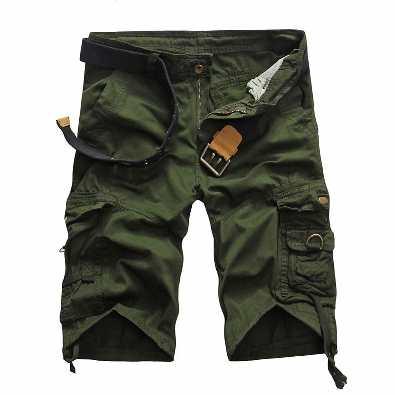 

Men's Shorts Fahison Military Cargo Mens Camouflage Tactical Men Cotton Work Casual Male Short Pants Plus Size, White;black