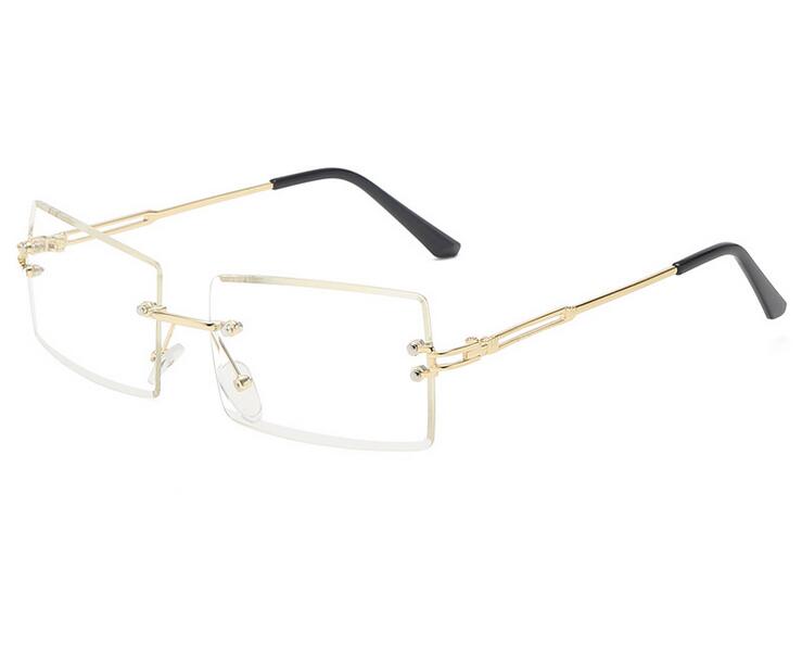 

2021 fashion sunglasses for men unisex buffalo horn glasses mens women rimless sun glass silver gold metal frame Eyewear occhiali no logo