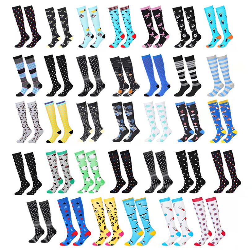 

Compression Socks For Varicose Veins Women's Girls Men Funny Animal Cute Prints Socks Unisex Outdoor Running Cycling Socks For Nurses, 8 colors to choose