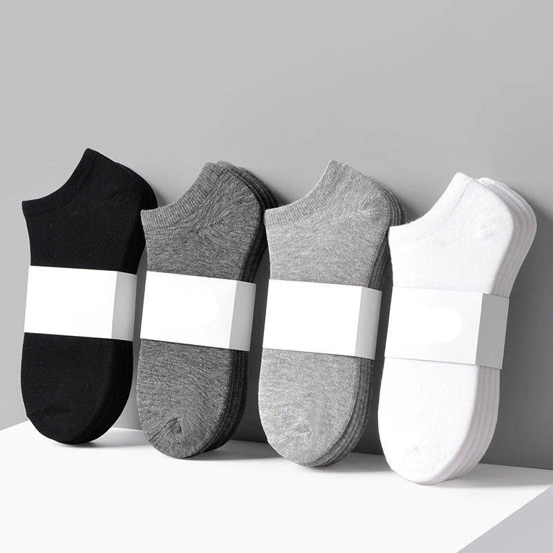 

Men's Socks 5Pairs/lot Spring Summer Men Cotton Ankle For Business Casual Solid Color Short Male Sock Slippers Meias, Black