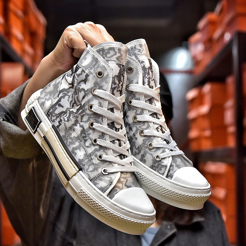 

High Quality B23 Men Women Casual Shoes Luxury Designer Canvas Fashion Sneakers Oblique Low High Cut Technical Leather Outdoor Trainers, Original box