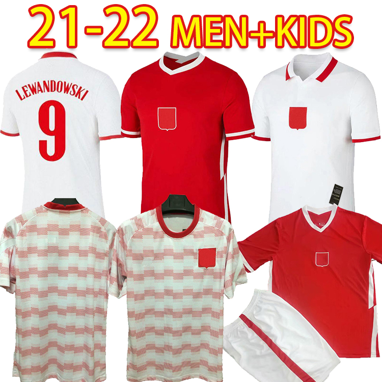 

2021 2022 Polska Soccer Jerseys set LEWANDOWSKI national team football Shirts Home white away MILIK PISZCZEK PIATEK GROSICKI men+kids kit, Black;yellow