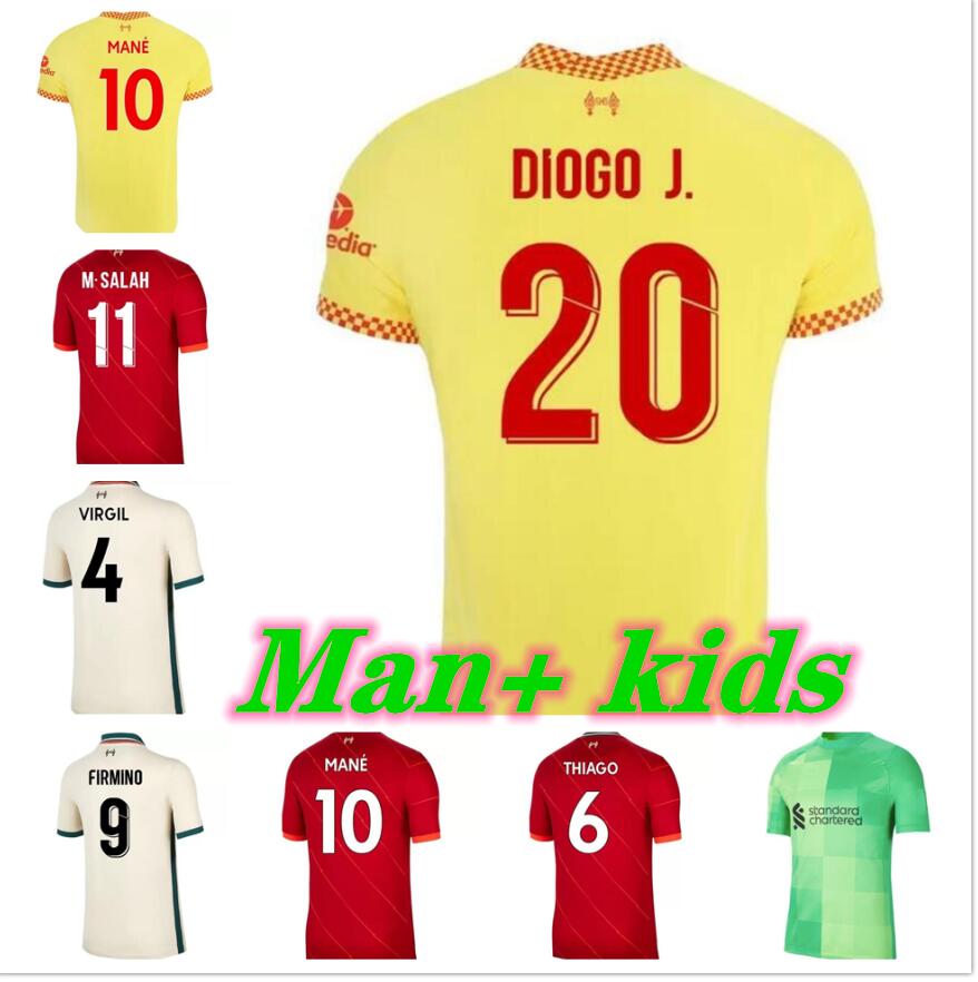 

size S-4XL Man kids kit 21 22 Soccer Jersey Thai Fans Football Shirts Thailand Club Team 2021 2022 Training uniforms Home Red Away yellow Shirt adult kits, Black