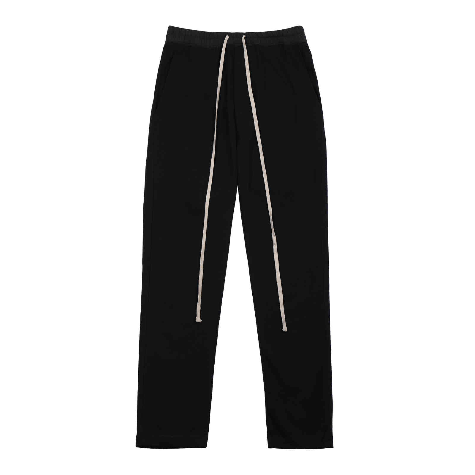 

20AW New Ro Elastic Solid Color Sweatpants High Street Oversized Hip-hop Ro Pencil Pants Men Women Couples 100% Cotton Pants C0421, Black