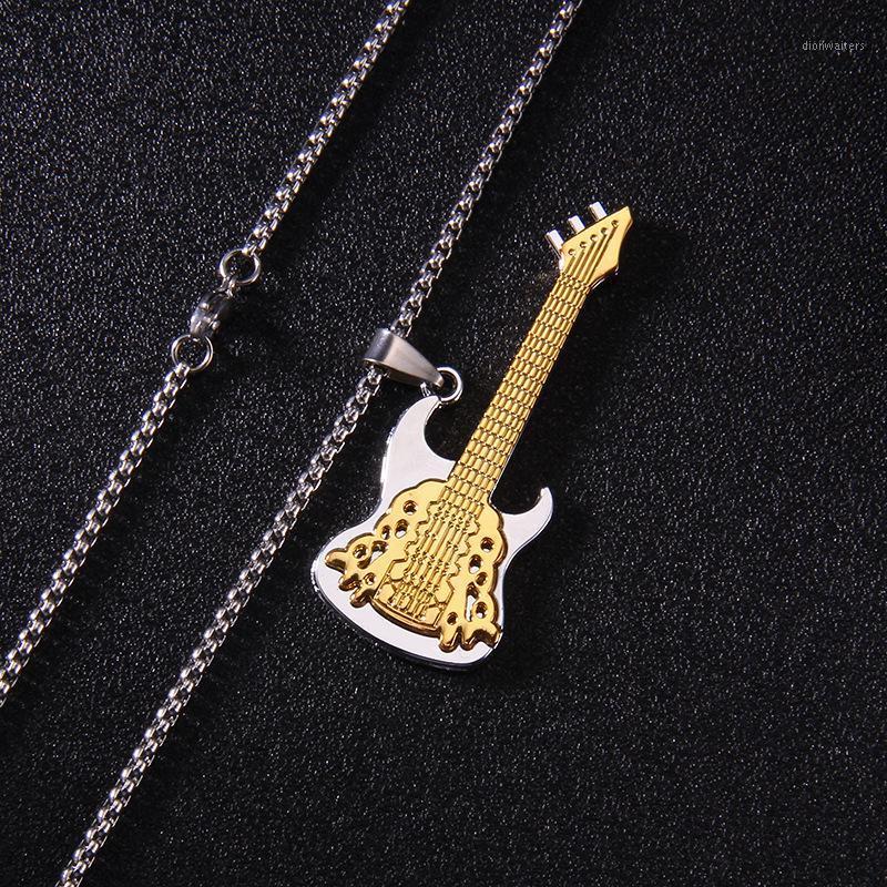 

Chains Fashion Stainless Steel Drop Necklaces For Women Men Violin Shape Chained Necklace Personalized Party Jewelry Matching Wholesale